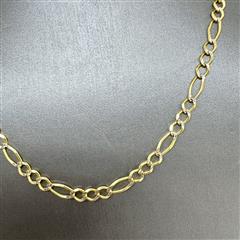 10K 417 Yellow Gold 7.99G Figaro Link 22